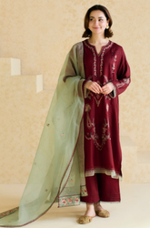 Mishkaa - 3PC Lawn Embroidered Suit - BFU0130